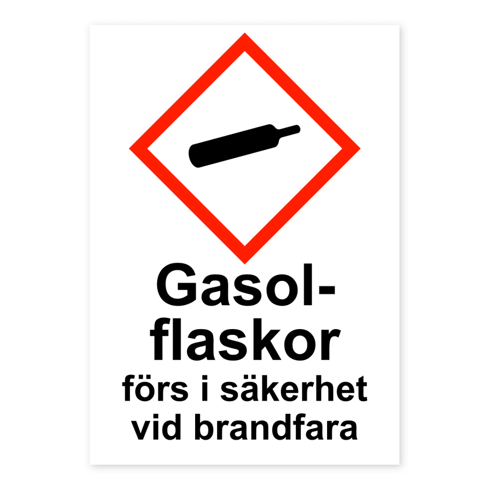 Gasolflaskor förs i säkerhet vid brandfara